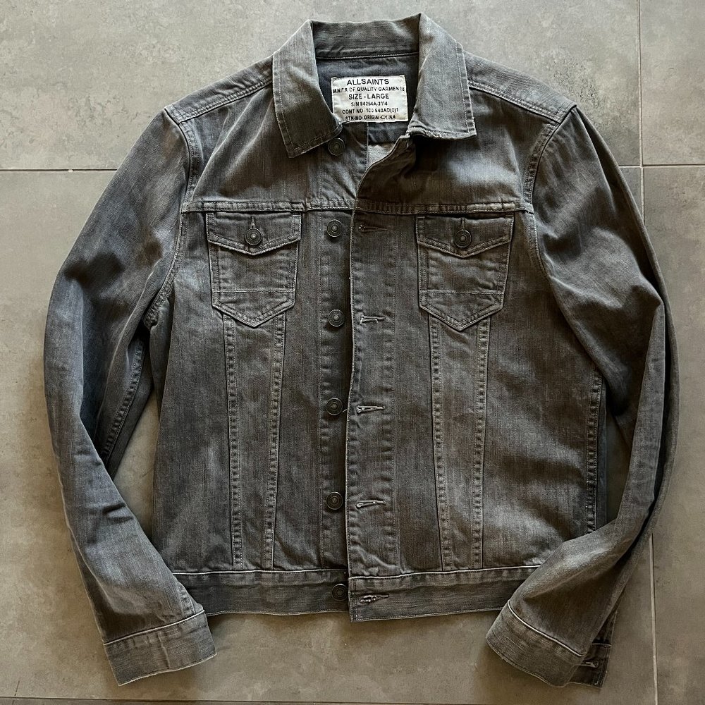 ALLSAINTS Gray Denim Jacket